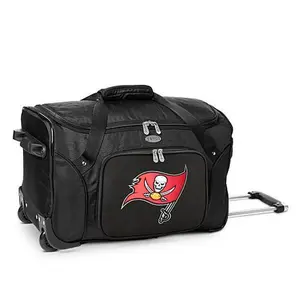 Football Fan Shop Officially Licensed NFL Tampa Bay Buccaneers 22" Wheeled Duffel Bag