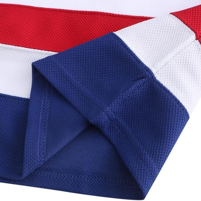 Miracle movie hockey jersey, stitched letters and numbers; blue;  breathable polyester mesh; long sleeves