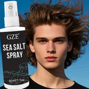 Gze Sea Salt Spray for Textured Hair, Natural Mineral Enriched Volumizing Mist, Beach Waves & Casual Styles, Matte Finish Hold