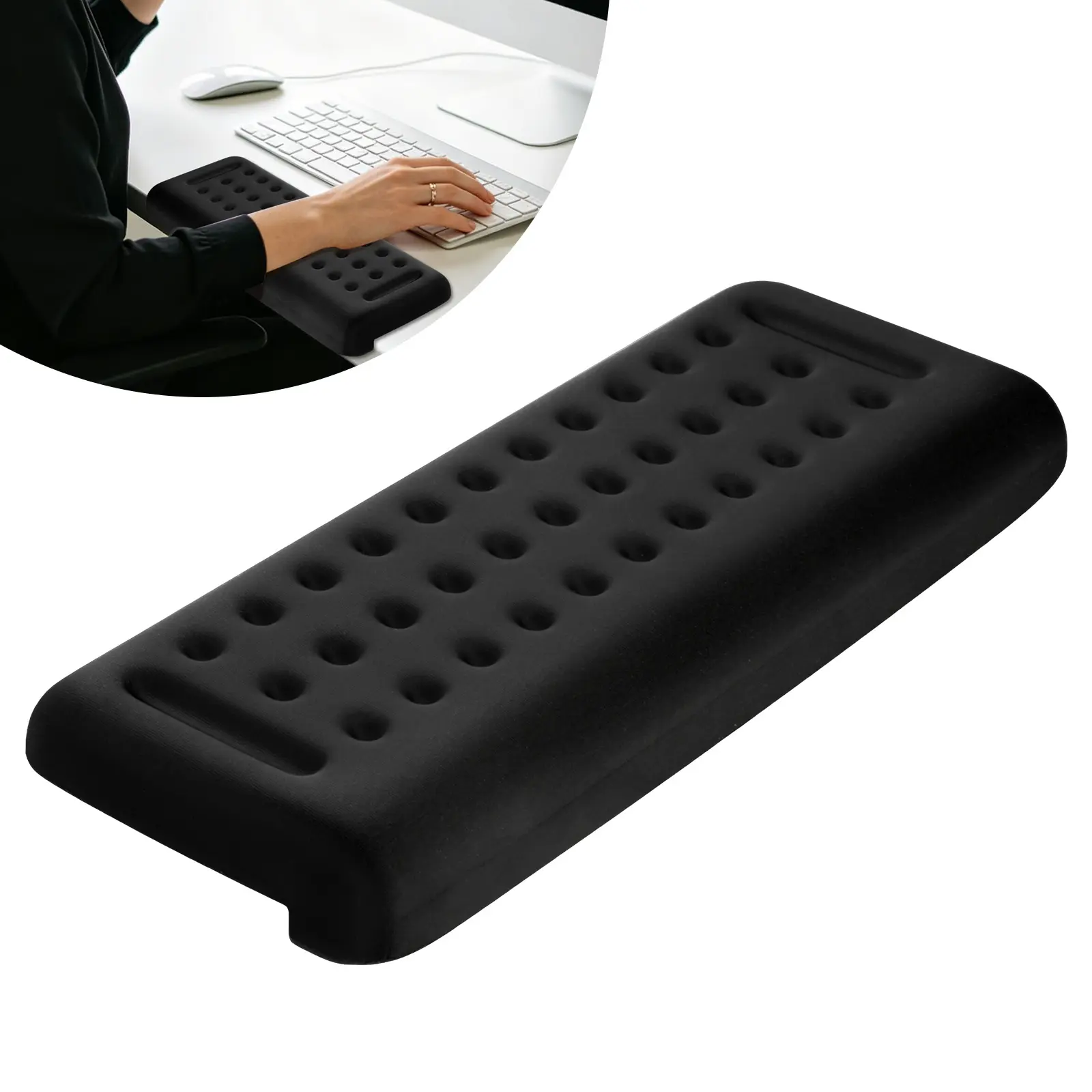 L-Shaped Keyboard Wrist Rest - Ergonomic Memory Foam Wrist Pad,Easy Typing & Pain Relief,Gift for Office, Family, Computer Gaming Accessories