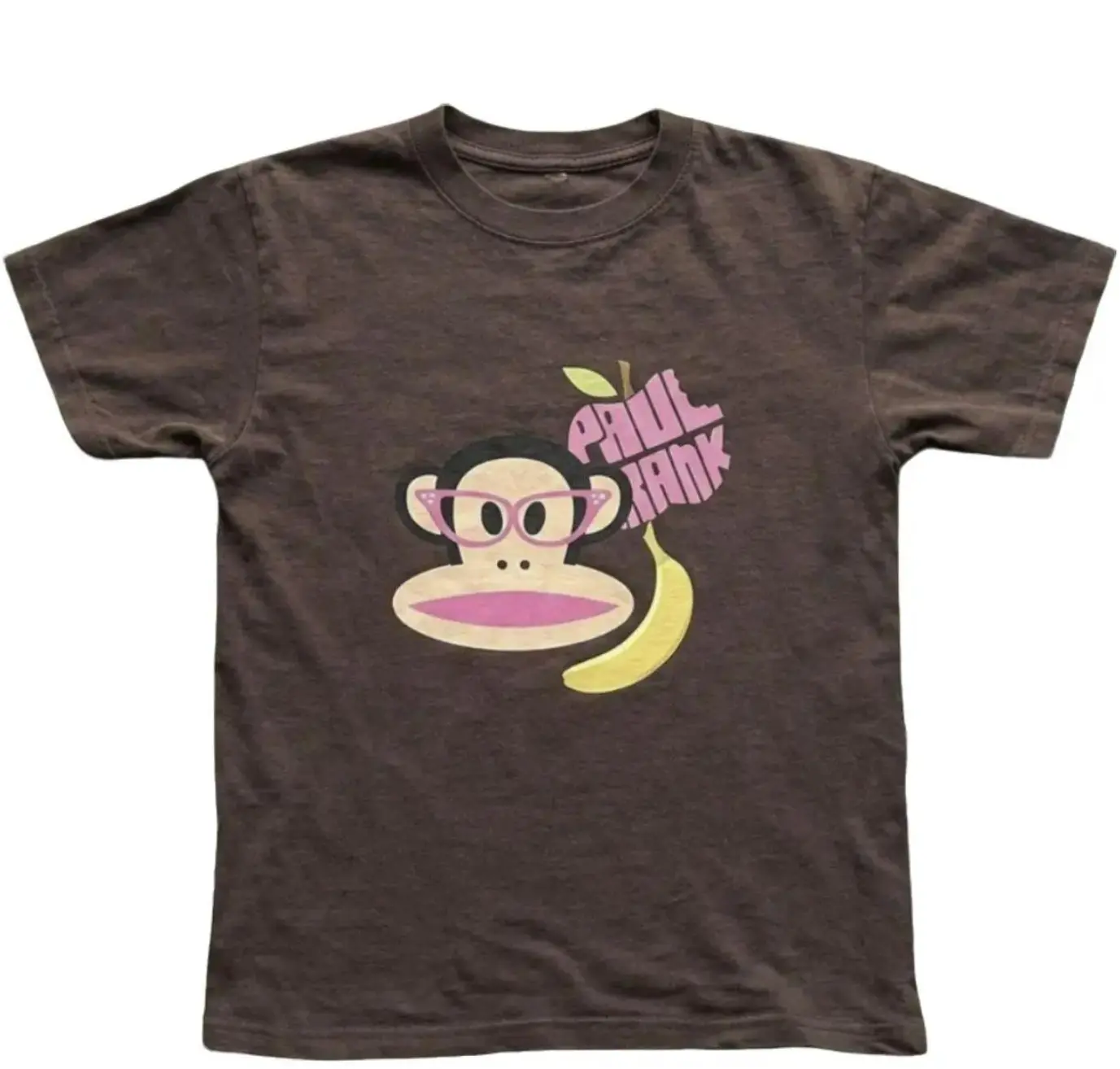 Paul Frank Banana Baby Tee Vintage Y2K Style Unisex Cotton Graphic Tshirt for Teens and Adults Retro Fun Streetwear Top Casual Summer Outfit Breathable Day
