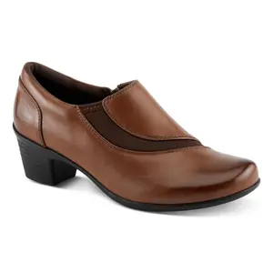 Spring Step Leather Dress Block Heel- Klay