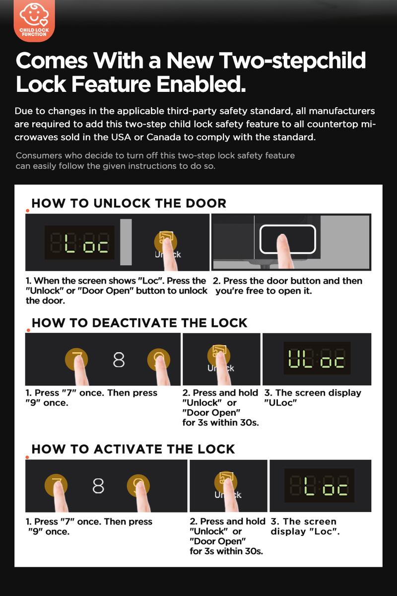 BLACK+DECKER Countertop Microwave Oven,  gift, 0.9 Cu Ft, 6 Auto Menus, Child Lock, Memory Function, 10 Power Levels, Easy One-Touch Start, Digital Panel, Jumpstart, Gift