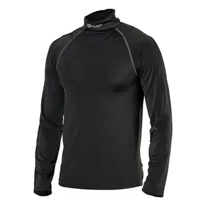 Shock Doctor Men's/Boy's Ultra Compression Hockey Long Sleeve Shirt with Integrated Neck Guard