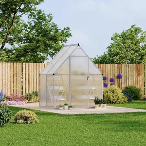 Garvee 6X4 ft Polycarbonate Greenhouse, Outdoor Walk-in Greenhouse with Roof Vent, Quick Setup Structure, Enhanced Ventilation System for Plants