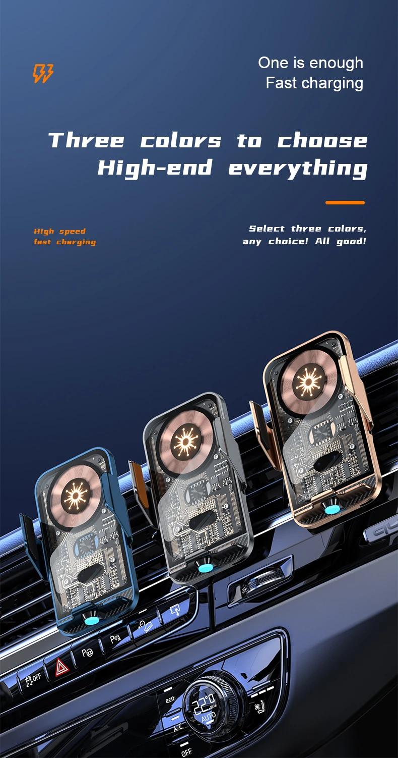 Auto Car Mount Phone Holder Stand Car Wireless Charger For iPhone Samsung LG Infrared Induction 15W Qi Fast Charging Station Adapter Transparent Adjustable Automatic Cable Clip Device Protection Usb Cellphone Smartphone Mobile Electronic Auto Car Mount Phone Holder Stand Car Wireless Charger For iPhone Samsung LG Infrared Induction 15W Qi Fast Charging Station Adapter Transparent Adjustable Automatic Cable Clip Device Protection Usb Cellphone Smartphone Mobile Electronic