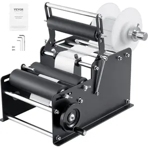VEVOR Manual Round Labeling Machine, 15-20pcs/min, Applicator for Round Bottles, Adjustable for 0.78-4.72 inch Diameter (with Pressing Bar)VEVOR Super Brand Day