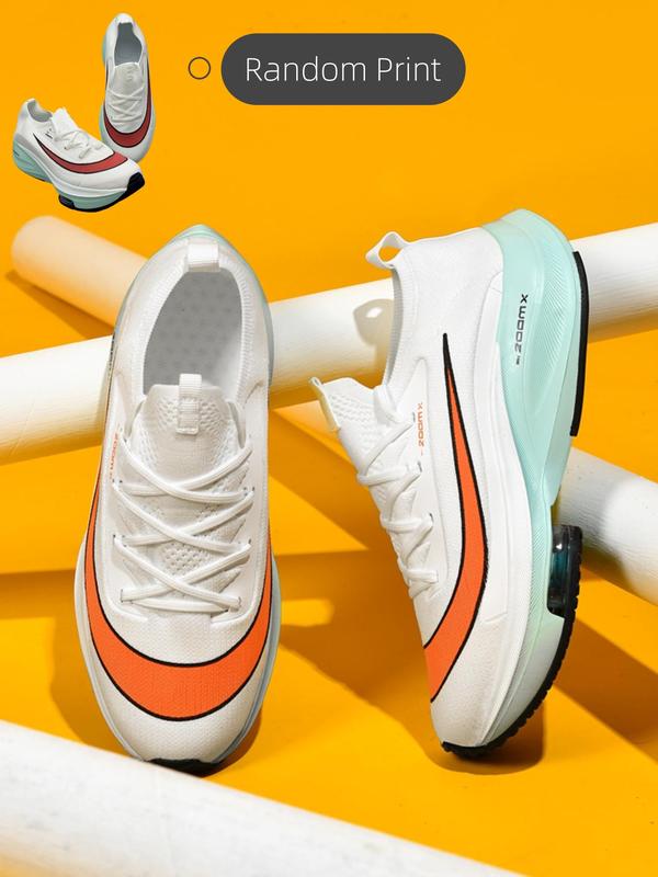 Unisex Letter & Striped Print Casual Breathable Sneakers, Air Sole Sneakers for Daily Wear, Versatile Athleisure Style, Fashionable Running Shoes