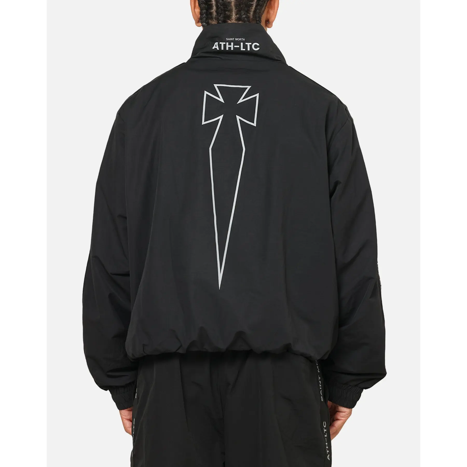 Saint Morta Athltc Zip Jacket Dark Black/White
