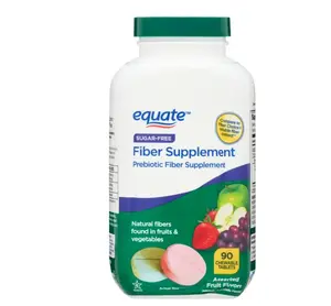 Equate Fiber Supplement 90 Count Sugar-Free Chewable Tablets with Natural Fibers from Fruits & Vegetables, Supports Digestive and Immune Health - Dietary, Healthcare