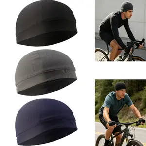 3PCS Liner Quick-dry Hat Skull Cap Beanie Helmet Cycling Breathable Running Hat Fitted Adjustable Snapback Cap for Cyclists and Runners