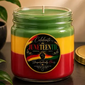 Layered Juneteenth Candle
