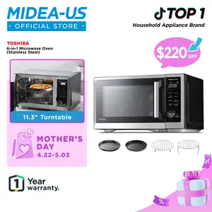 TOSHIBA 7-in-1 Countertop Microwave Oven, 1.0 cuft. Air Fryer Combo with Inverter Convection, Humidity Sensor, Even Defrost, 27 Auto Menu & 47 Recipes Kitchen Appliances, Mother’s Day