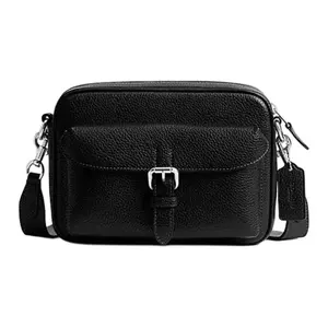Coach Warner 22 Detachable Strap Crossbody Bag in Black Leather for Men