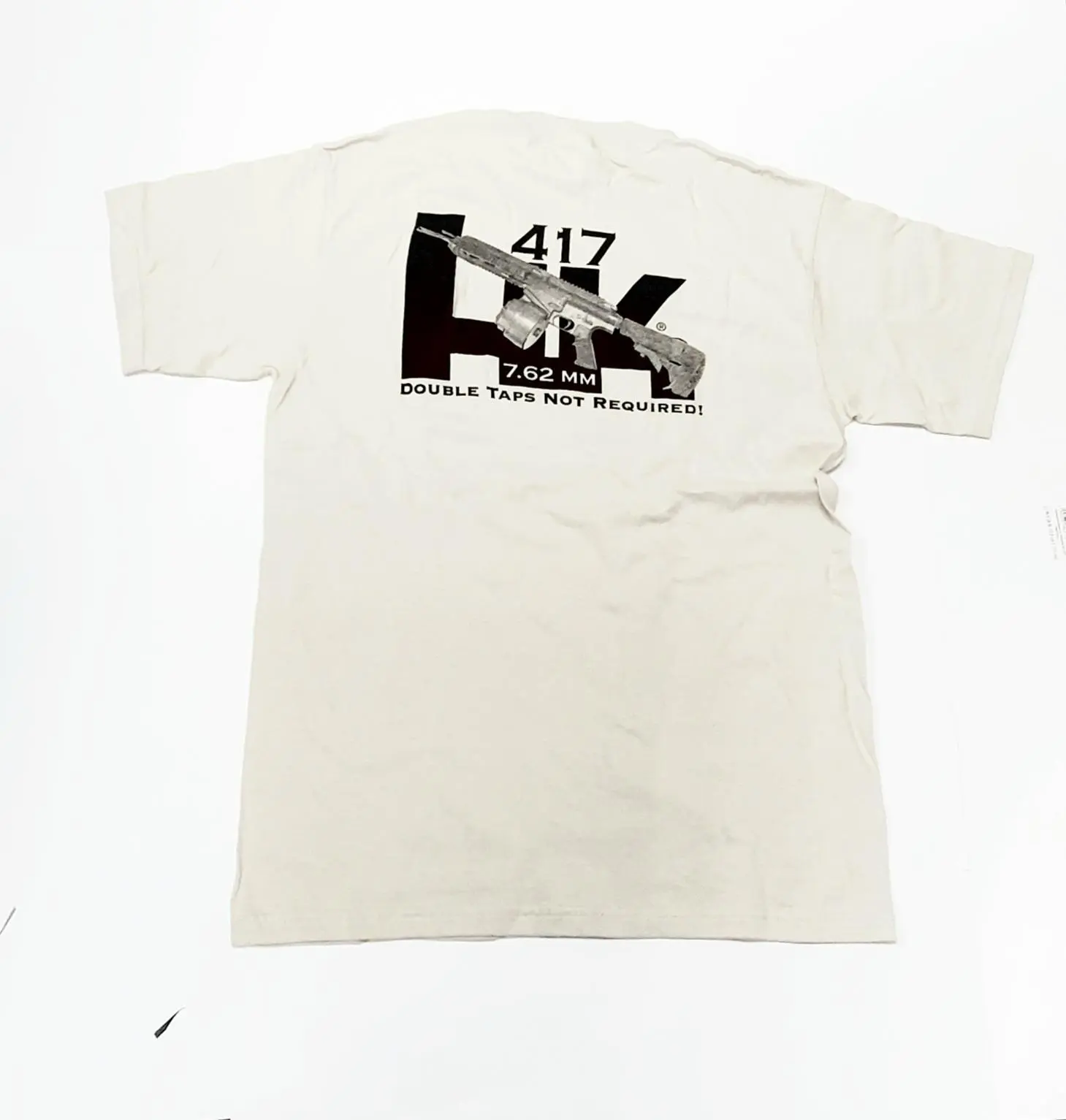Men's Vintage Graphic T-Shirt with Firearms Print, Casual Short-Sleeve Round Neck Comfortable Streetwear, Shortsleeve, Menswear