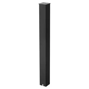 Mailbox Post In-Ground Steel Mailbox Post Kit 43x4x4 Inches, Rustproof Black Finish, Durable Ground Mount Post With Weather-Resistant Coating, Easy Assembly, Ideal for Standard Sized Mailboxes, Anti-Theft Support, Long Lasting