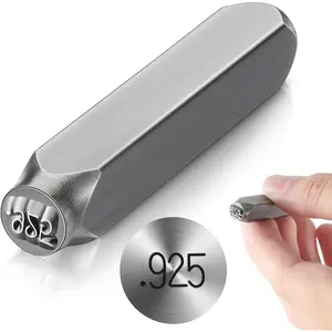 Lingvee 1/4 Jewelry Metal Stamp, 925 Steel Stamp Design Crafts Punch Metal Design Stamps Punch Stamping Tool for Making Custom Jewelry and Stamping Soft Metals