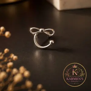 925 silver bow clip