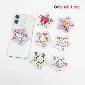 1 Piece,Kpop Sticky Phone Stand, Cute Cartoon Animal Mobile Decoration, Lazy Person Desk Holder,Student Supplies,Birthday Gift,Celebrity Merchandise
