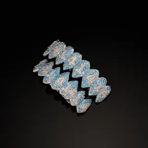 1pc Full Zirconia Upper Teeth Hip-Hop Grillz, Unisex Stainless Steel Heart-Shaped Zirconia-Studded Body Jewelry, Stage Wear Accessory for Parties, Ideal Birthday Gift