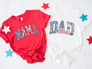 American Mama/Mom/Dad/Auntie/Nana/Grandma Matching Shirt, 4th of July Shirt, Fourth of July Shirt, Patriotic Mama Tee, Mother’s Day Gift Shirt