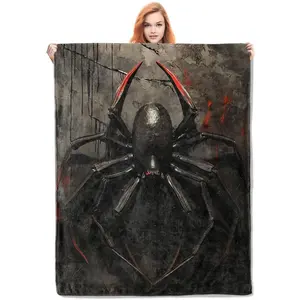 Darkthrone Black Spider Flannel Blanket, Soft Warm Lightweight Comfortable Plush Blanket for Bedroom Sofa Office Home Decor Gift for Adults Kids 60"x50