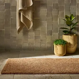 24"x40" Organic Melange Reversible Bath Rug Warm Brown - Casaluna