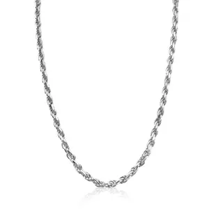 Silver Rope Chain Necklace