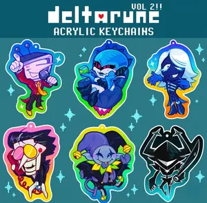 Deltarune Acrylic Keychains - Undertale Ralsei Lancer Tenna Queen Spamton Knight Rouxls Jevil Kris Spamtenna Keychains, Cute, Durable, And Perfect For Bags, Keys, Or Gifts. Great For Daily Use Or As Thoughtful Little Gifts For Your Friends And Yourself.