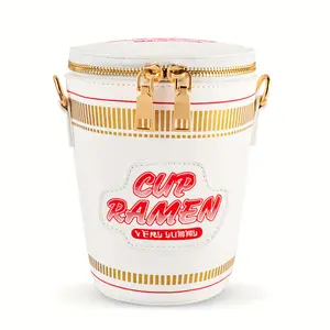 [Trendy Cup Noodles Shaped Purse] Crossbody Bags for Women Trendy Cup Noodles Shaped Purses for Women Hobo Bags Shoulder Bag