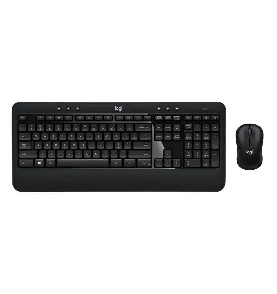 Logitech Advanced Keyboard and Mouse Combo Desktop - Black: Ergonomic Design USB-A Connection Logitech Advanced Keyboard and Mouse Combo Desktop - Black: Ergonomic Design USB-A Connection