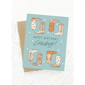 Happy Birthday Cowboy Card