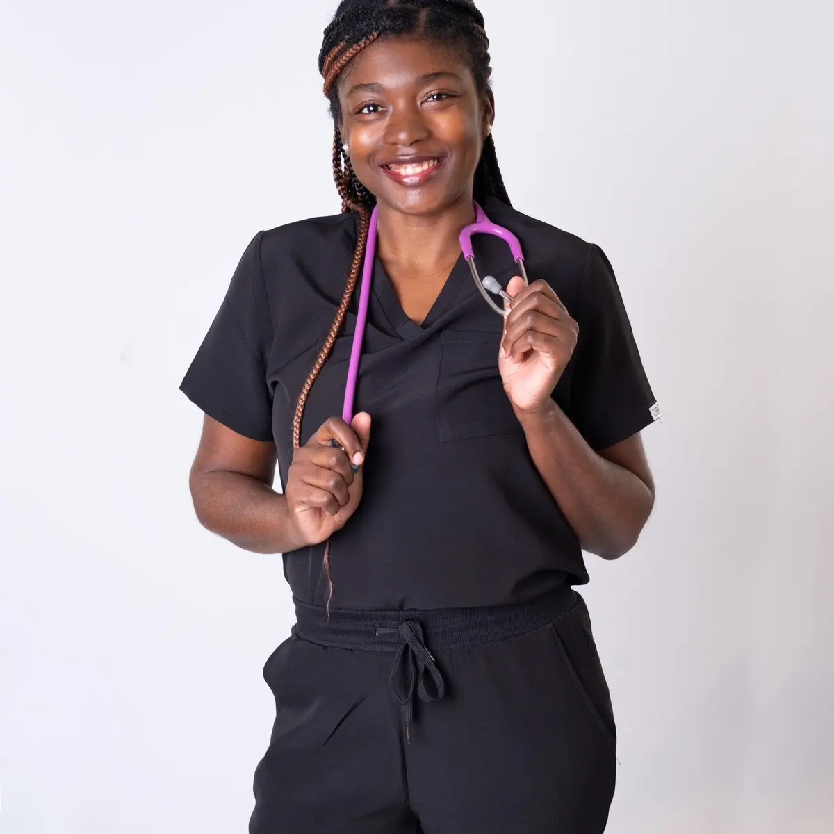 Mojibee Luxury Scrub Top V-Neck