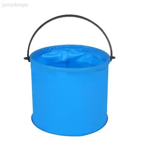 5-Pack Collapsible Plastic Buckets, Sturdy Portable Multifunctional Handheld Container, Space-saving Outdoor Supplies for Garden Camping Beach Trips