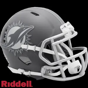 Riddell  Miami Dolphins Riddell Replica Mini Speed Style Slate Alternate Helmet
