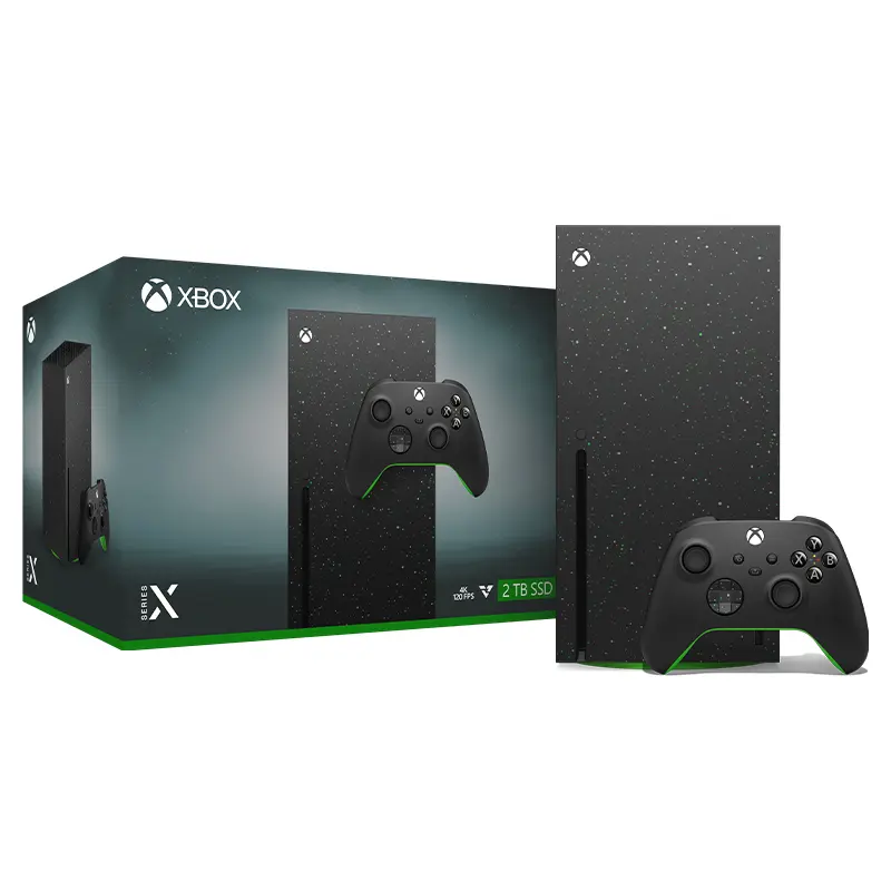 Xbox Series X - 2TB SSD - Disc Drive  Starry Black Special Edition - Includes Special Edition Wireless Controller - 4K 120FPS Game Graphics - HDMI & USB Ports, Fast Storage