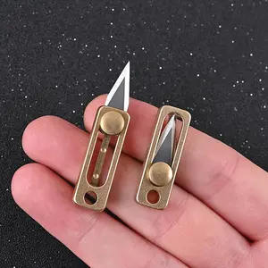 Two-Handed Mini Pocket Knife with Adjustable Blade, Stainless Steel Tip, Keychain Pendant, Ambidextrous Design, Compact Edc Knife