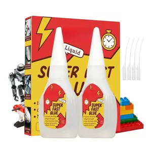 Super Glue for Plastic -Drying Plastic Model Glue  Adhesive  Print, , PVC, , Craft, , DIY Craft 0.35 oz*2 Pack