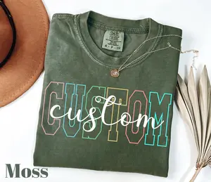 Comfort Colors Custom T-shirt, Personalized Photo or Text