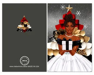 6 Cards - African American Christmas Greeting Cards - Christmas Card - Holiday Greeting Card