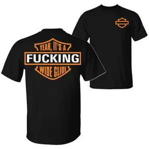 [S-5Xl] Yeah It’s A F* WideGlide Biker Shirt, Funny Motorcycle Rider Tee, Rebel Streetwear Graphic T-Shirt, Harley Style Riding Apparel