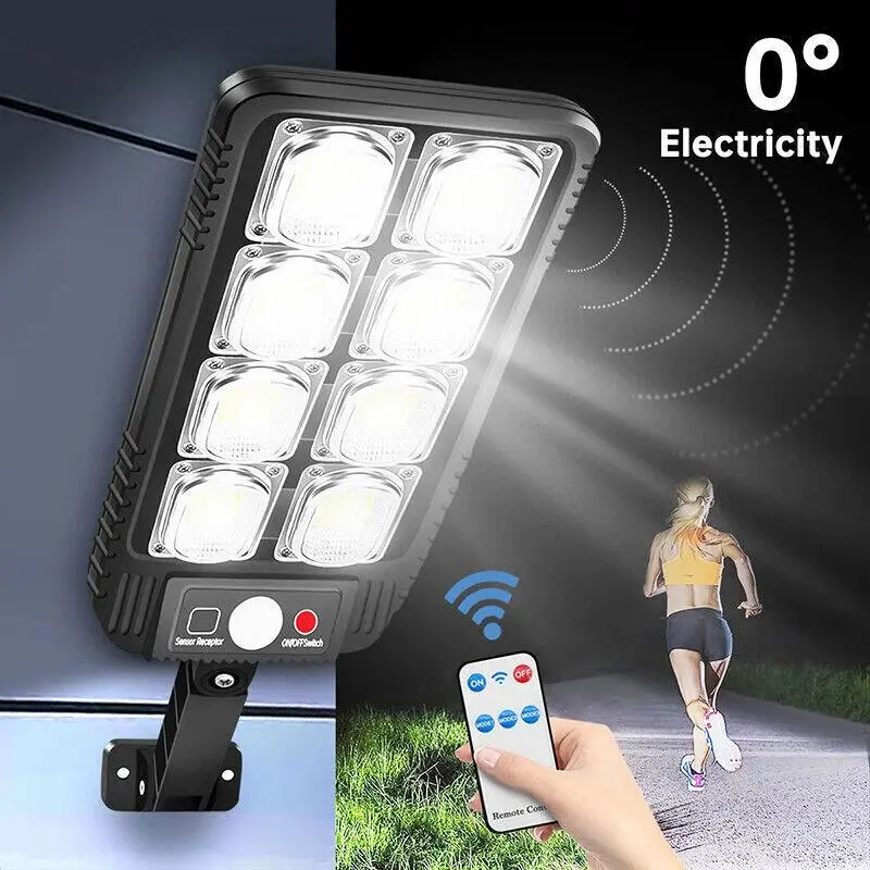 Commercial Solar Street Flood Light LED Lamp Outdoor Area Dusk-To-Dawn Wall Lamp
