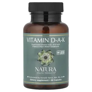 Natura Health Products Vitamin D-A-K, 60 Capsules