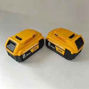 2 Pack Compatible with all DeWalt model  of cordless power tools 8000mAh  MAX  DCB200 Capacity 8000mAh Lithium Ion Battery Replacement Compatible with 20V battery model, Durable plastic structure, High capacity battery Sold by Valued Top Battery