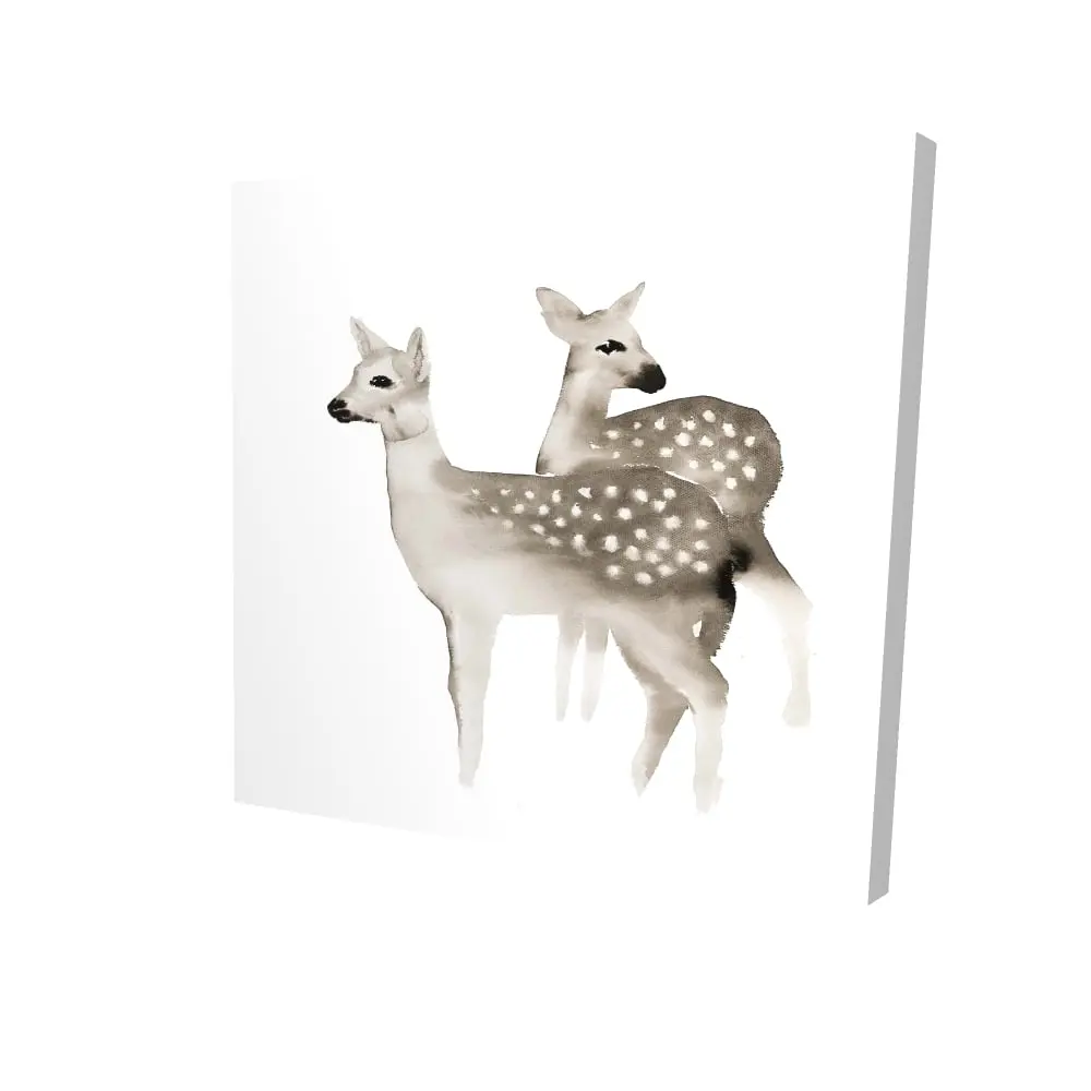 360 stand 24x24 in. Brown Fawns Deer Nature Photo Print - Wall Art, Deer Image Nature Scene, Artistic Home Decor for Bedroom Walls (Model 2080-2424-AN453-2), Decoration, Wall Decoration
