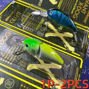 Multi-Section Lure for Large Mouth Bass Fishing, Minnow Lure 2-Section Wobble Swim Bait, Effective Fishing Gear for Anglers