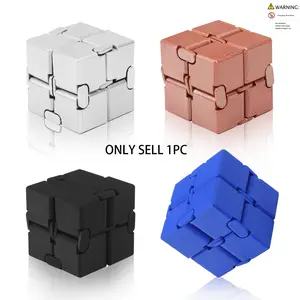 Infinite Flip Puzzle Cube, 1 Count Solid Color Creative Digital Cube Puzzle Toy, Fidget Cube, Finger Stress Relief Toy, Pocket Toy for Kids & Adults