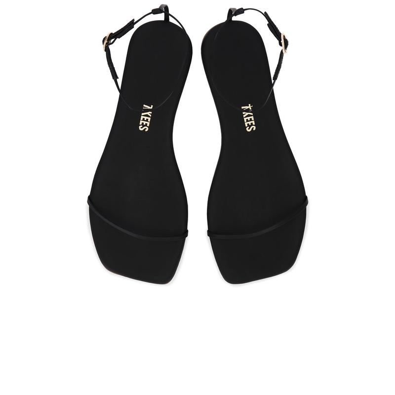 TKEES Square Toe Twiggy Sandal in Sable