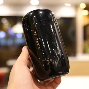 Mini Insulated Thermos Cup Sport Watter Bottle Starry Sky Mini Capacity Leakproof Drink Coffee Mug Stainless Steel Vacuum Flask