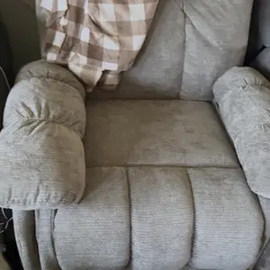 Rocker Recliner Chair, Swivel Recliner with Vibration Massage & Lumbar Heating, 270° Rotating Chenille Fabric Recliner with footrest for Living Room & Bedroom